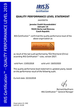 IRIS Certification